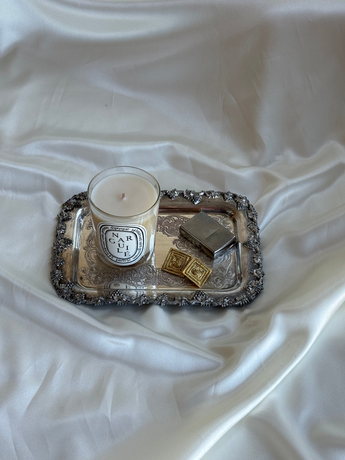 Vintage Silver-Plated Ornate Vanity Tray