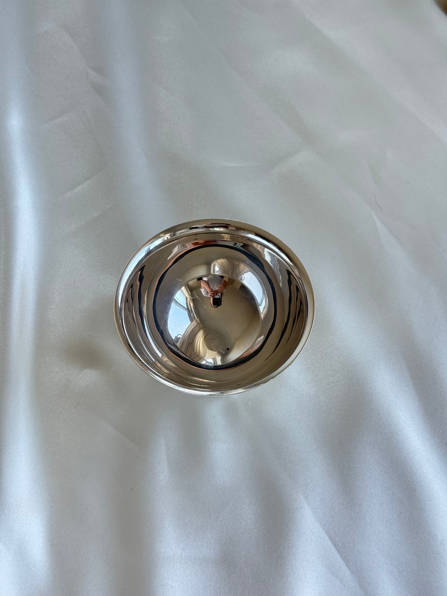 Vintage Silver-Plated Mini Pedestal Bowl