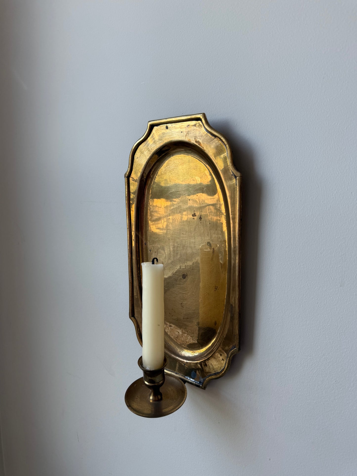 Vintage Brass Wall Candle Sconce