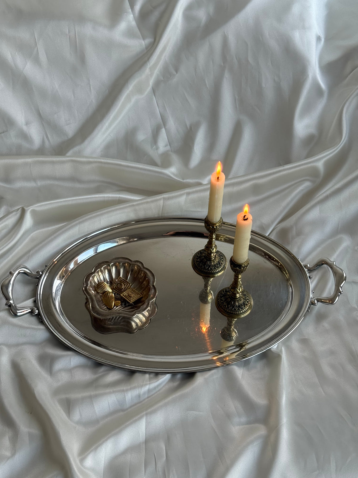 Vintage English Brass Candlesticks