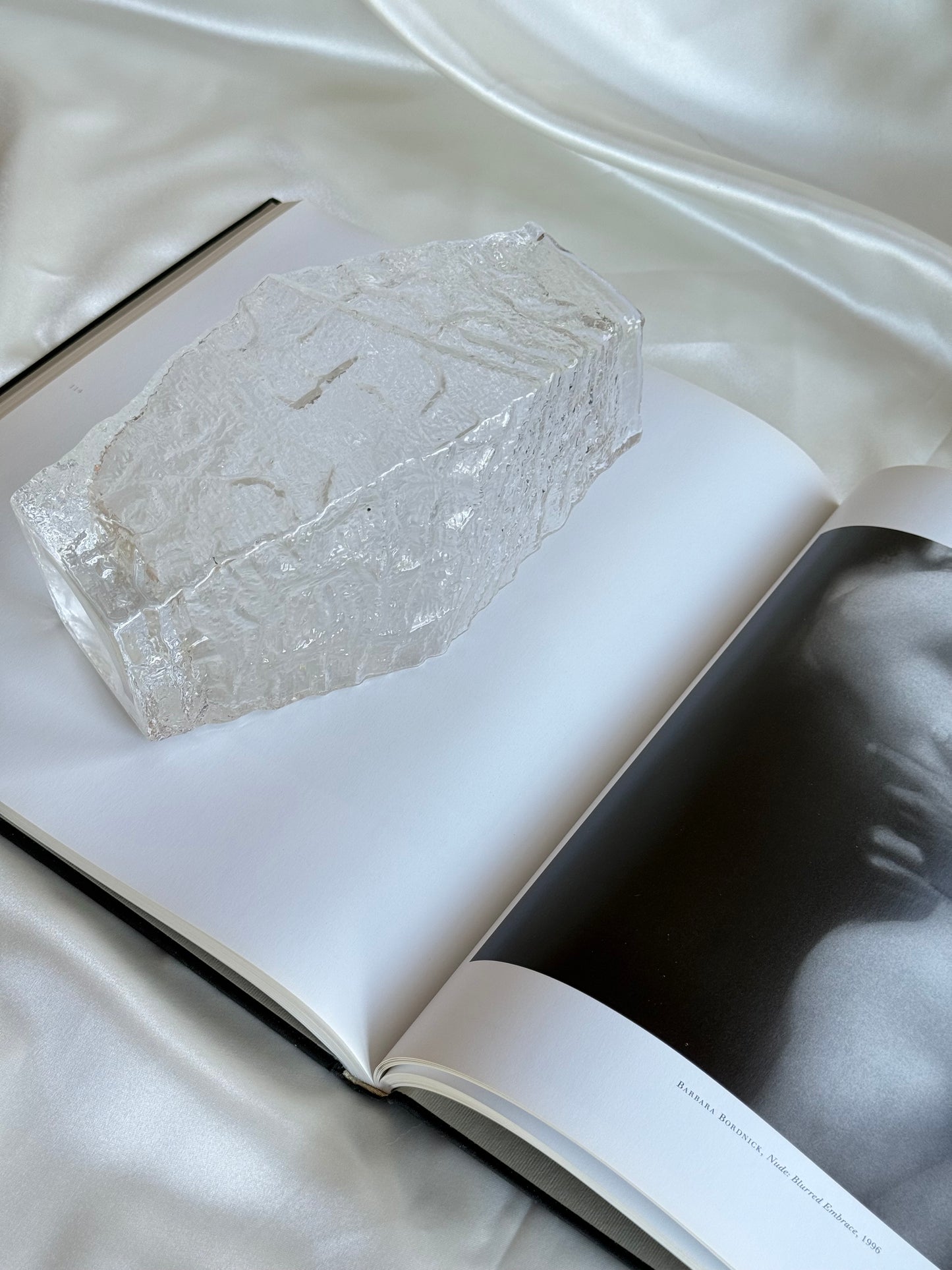 Vintage Ice Glass Vase