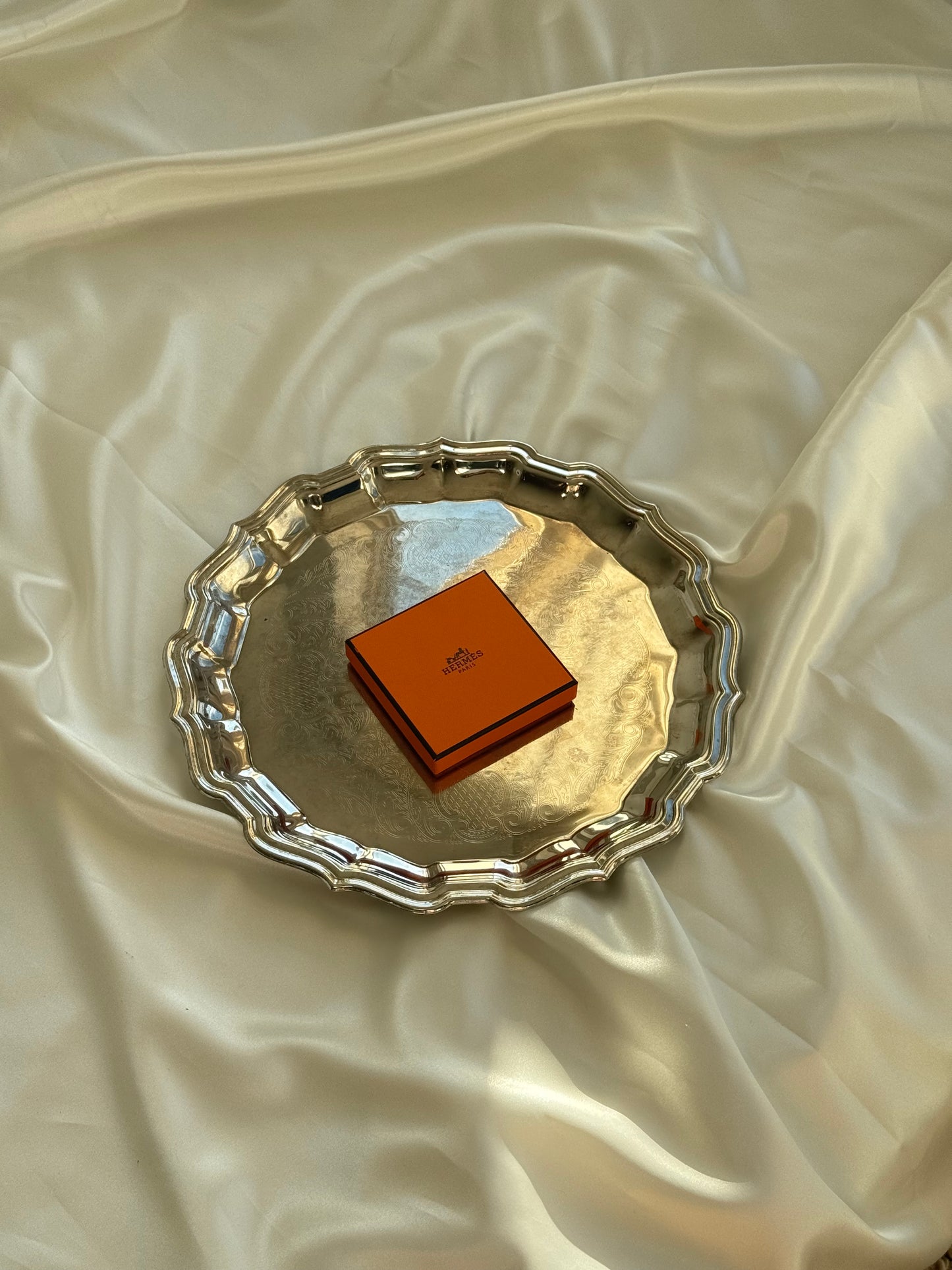 Vintage Silver-Plated on steel Serving Tray – 12”