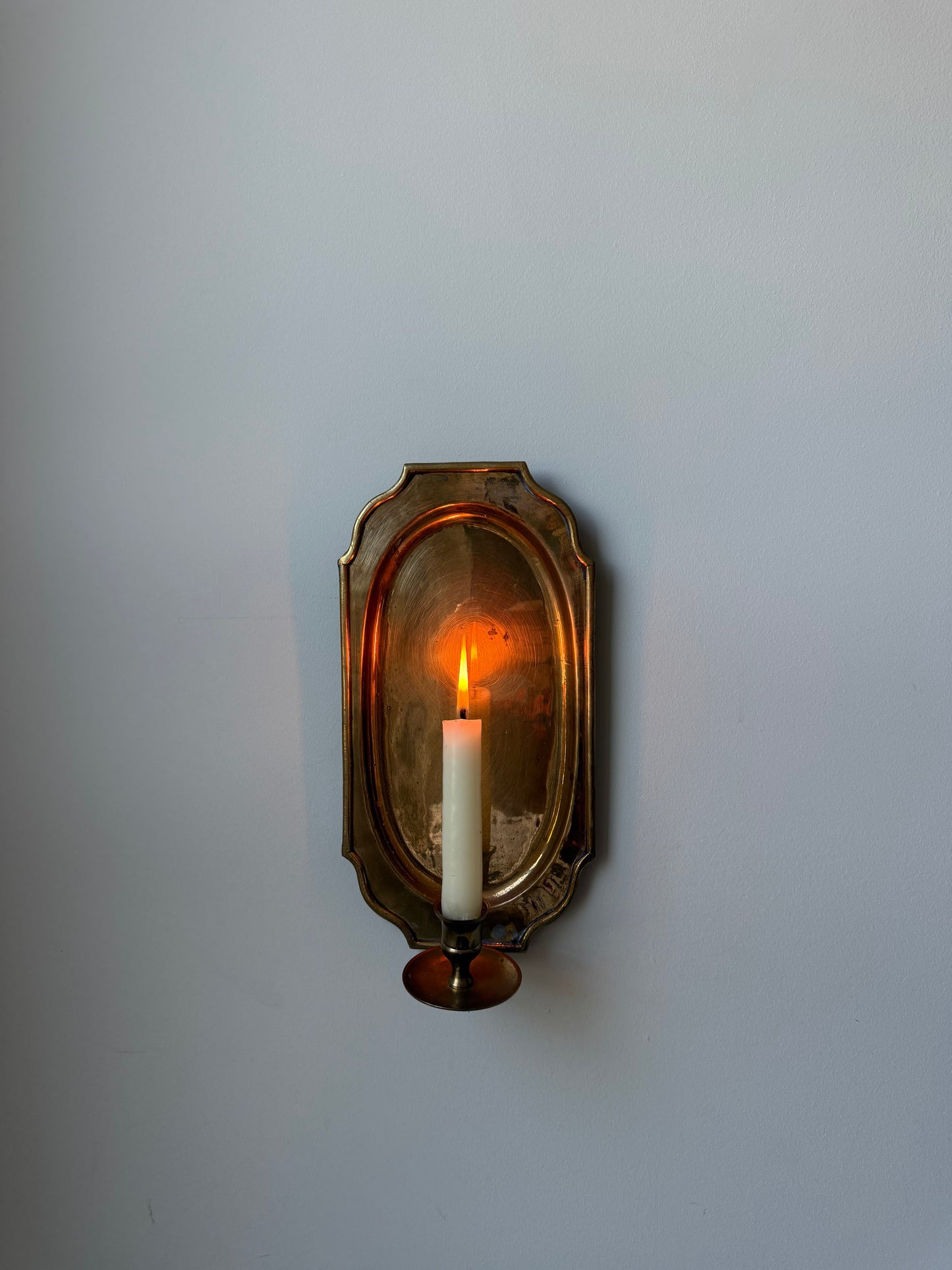 Vintage Brass Wall Candle Sconce