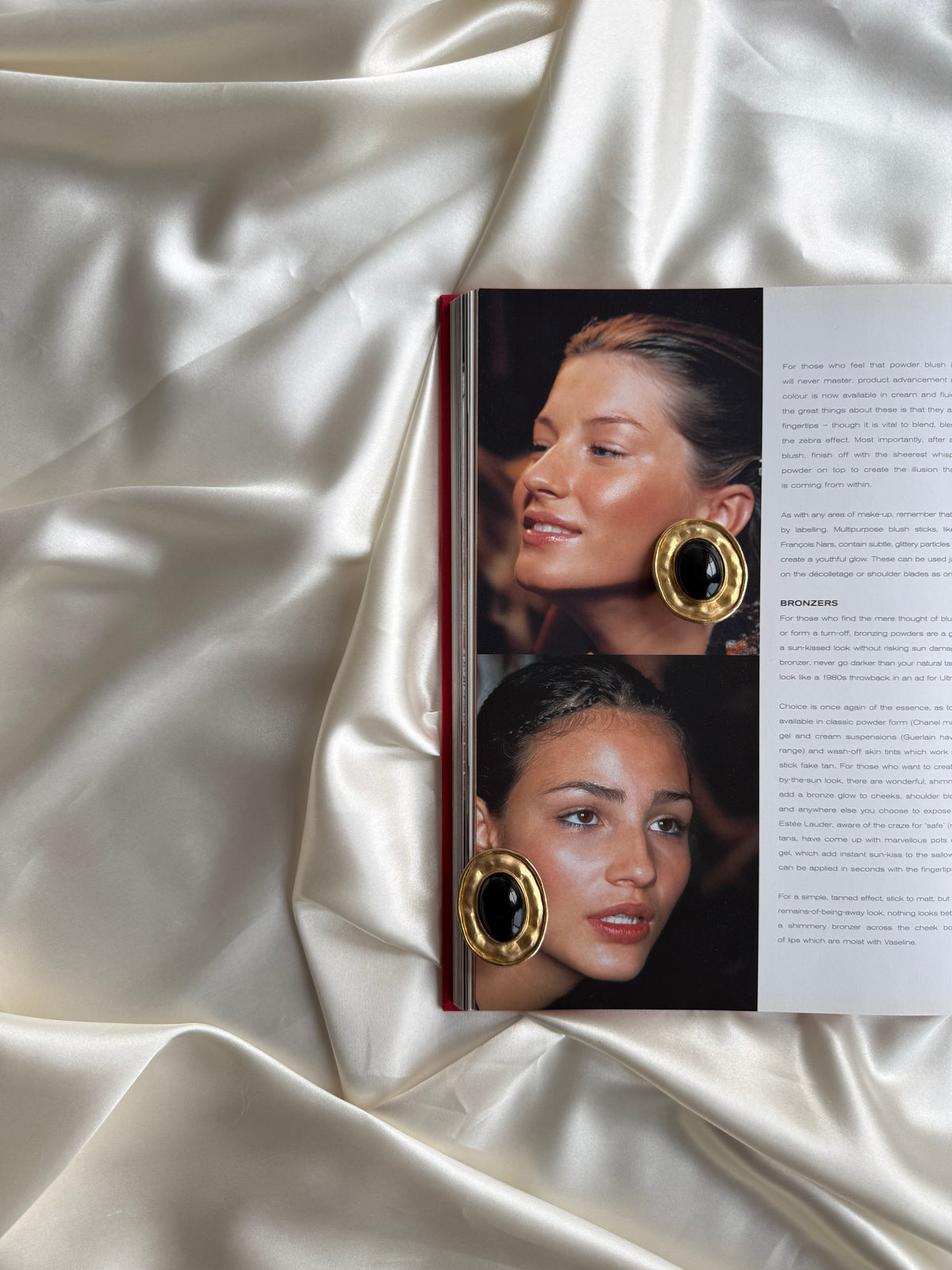 Vintage Gold-Toned Clip-On Earrings