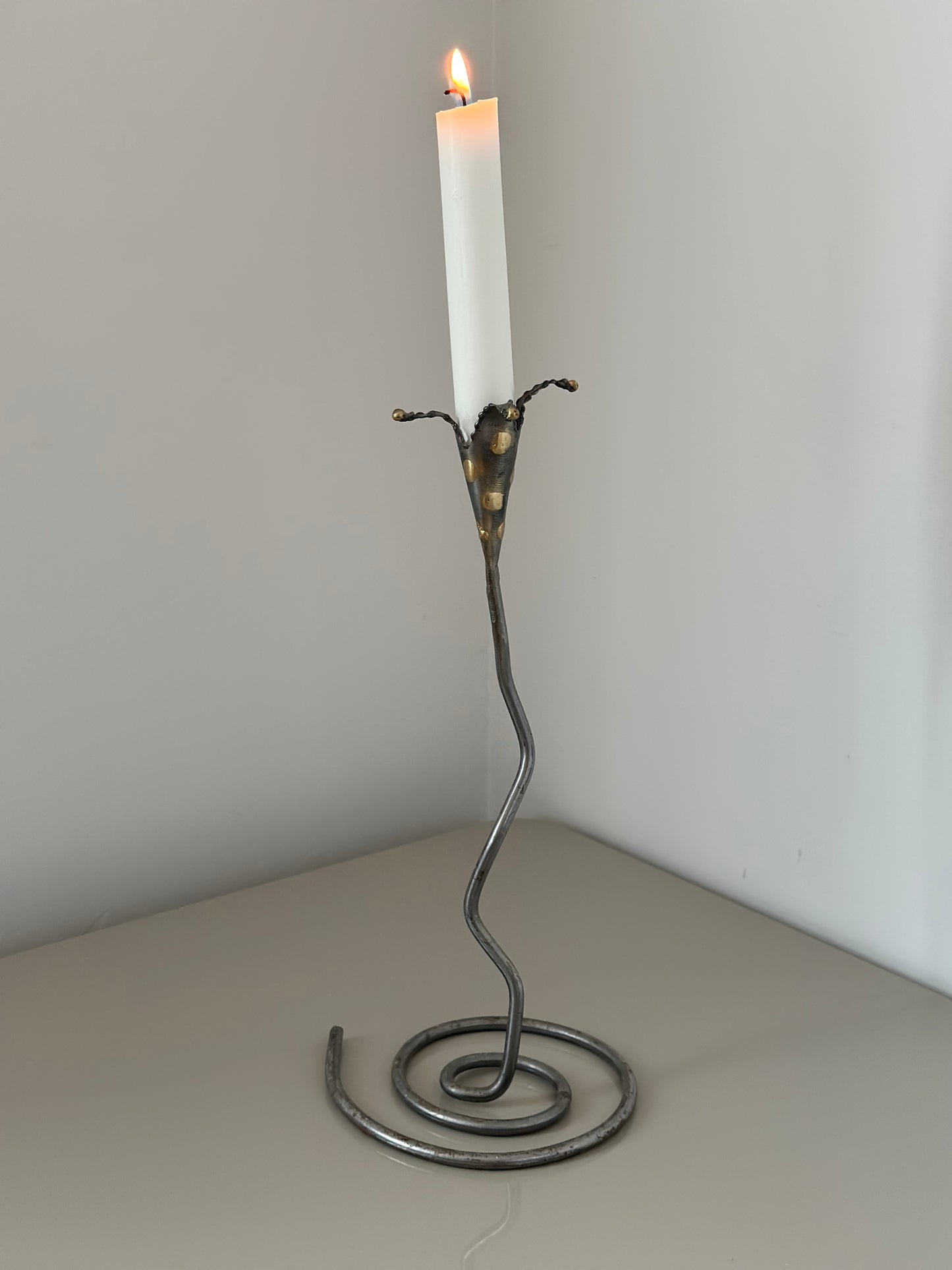 Hand forged candleholder