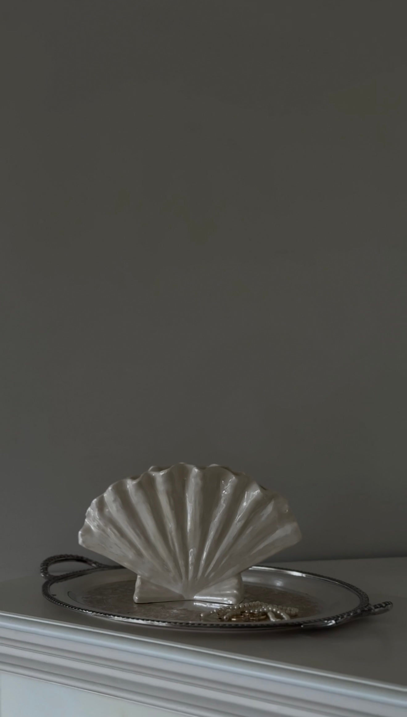 Vintage Scallop Shell Vase