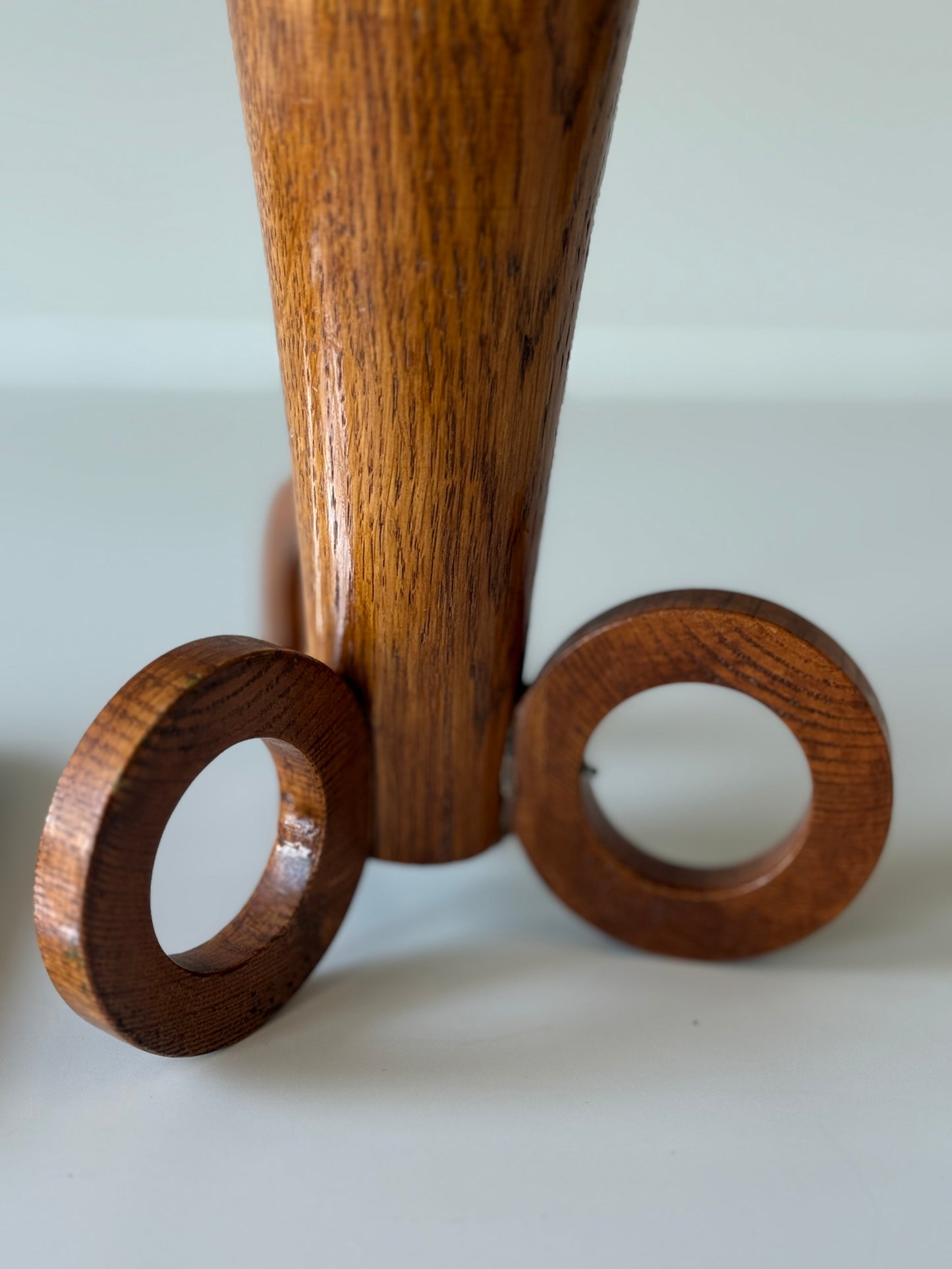Mid-Century Modern Wooden Candle Holder