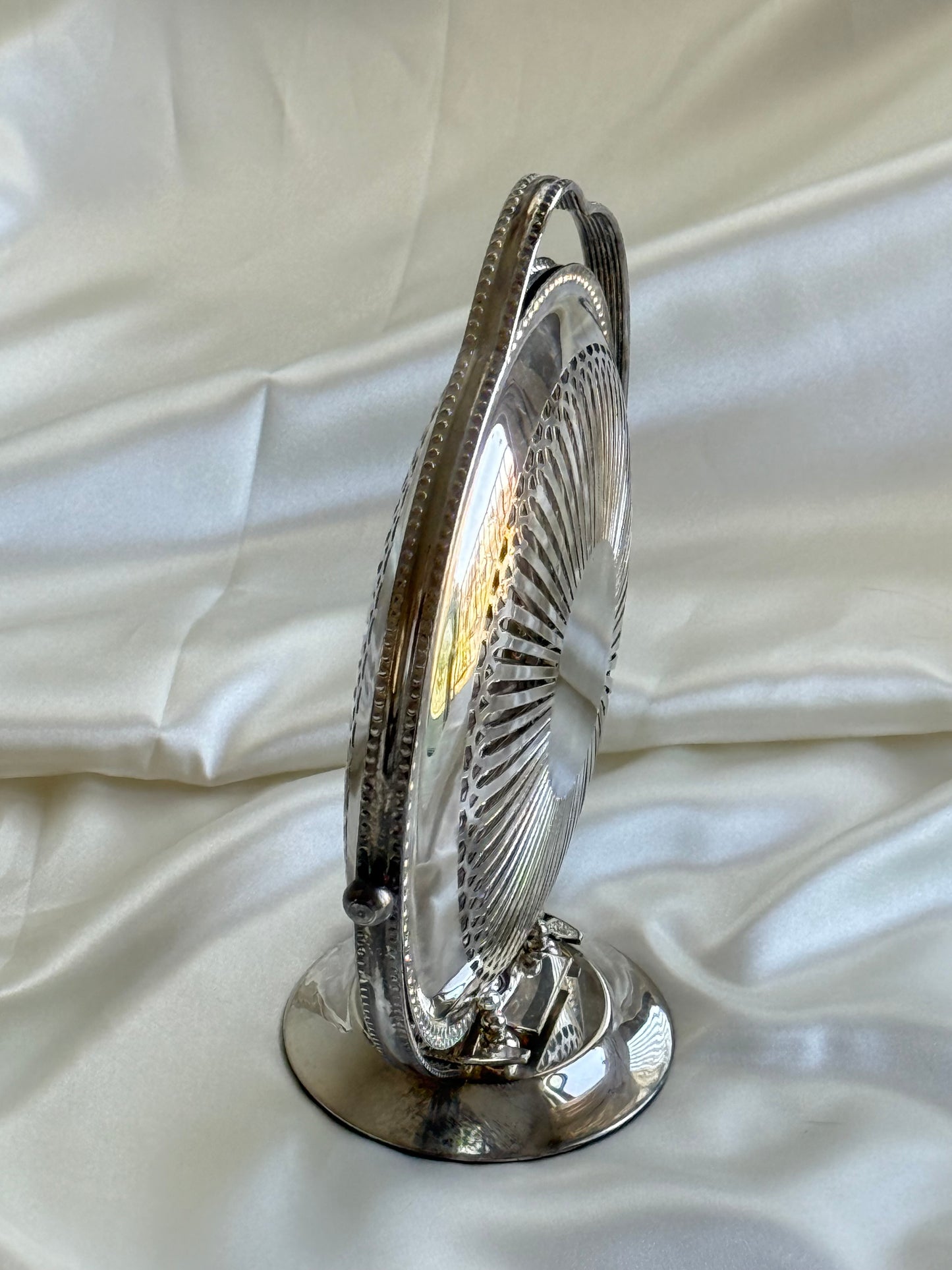 Vintage Silver Plated Folding Tidbit Server