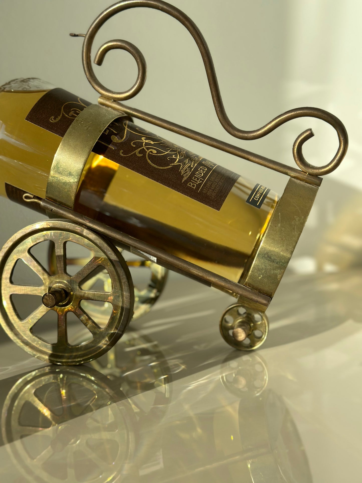 Vintage brass bottle holder