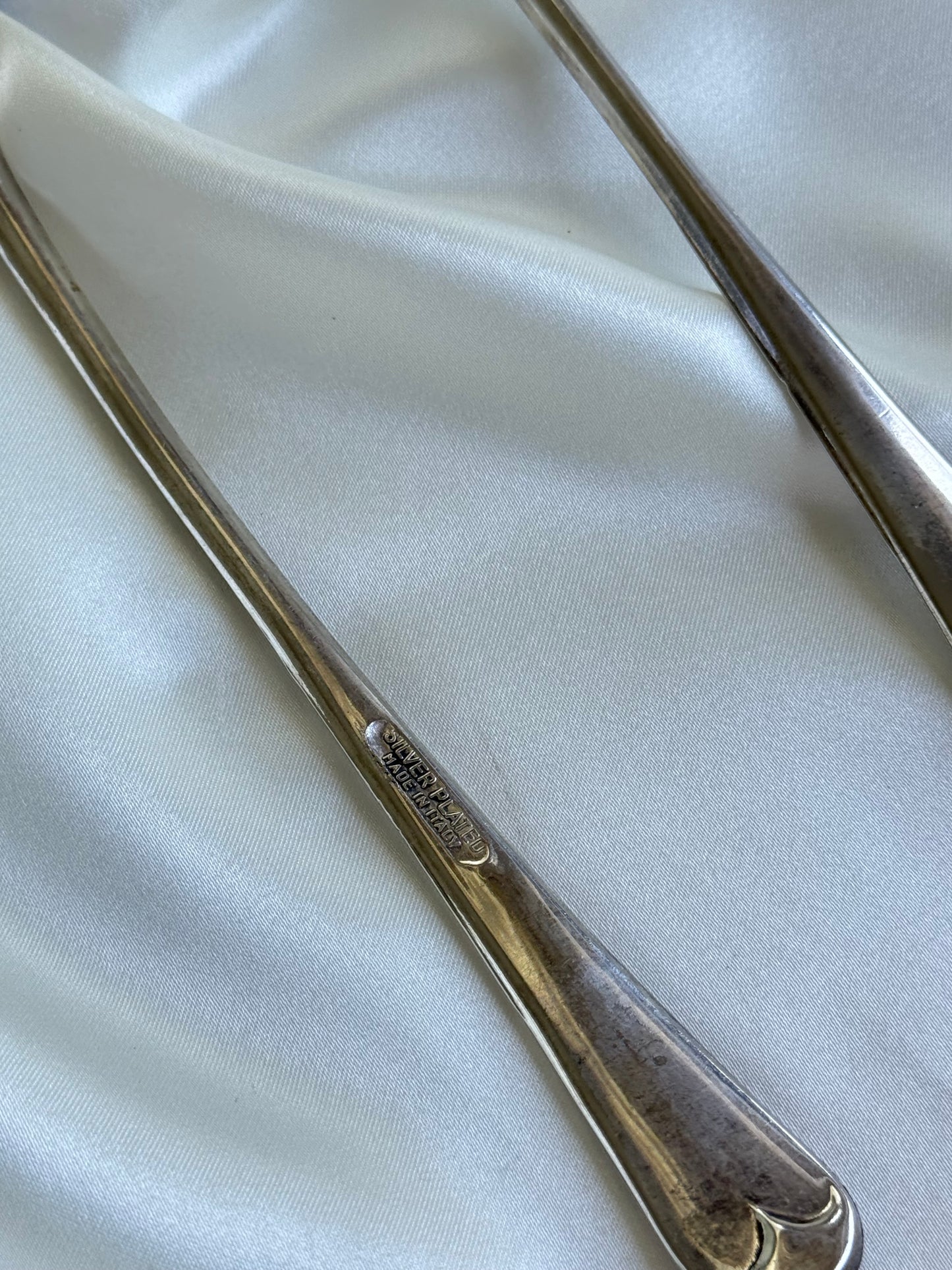 Vintage Italian Silver Plated Salad Serving Set