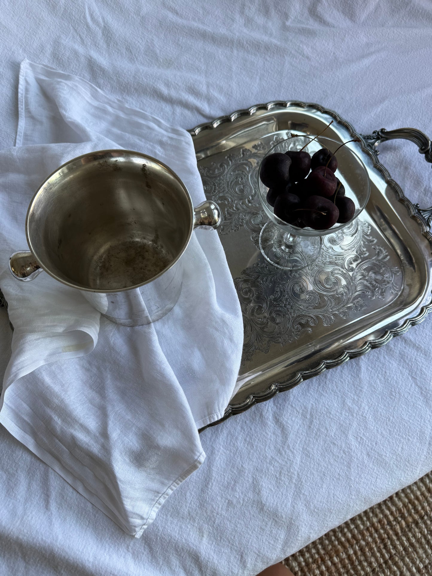 Vintage Silver-Plated Candle Holder – Ornate Design