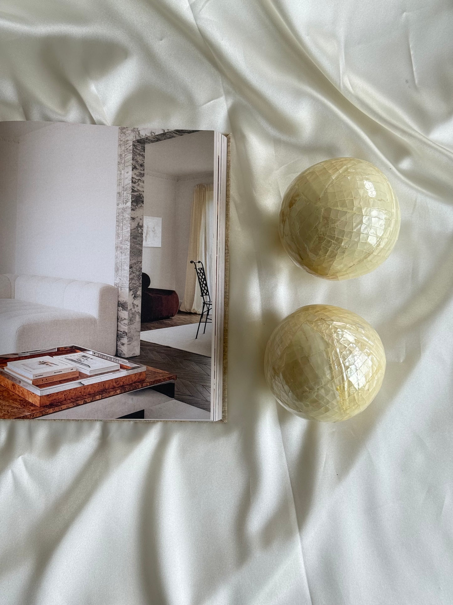 Handcrafted Capiz Shell Decorative Spheres