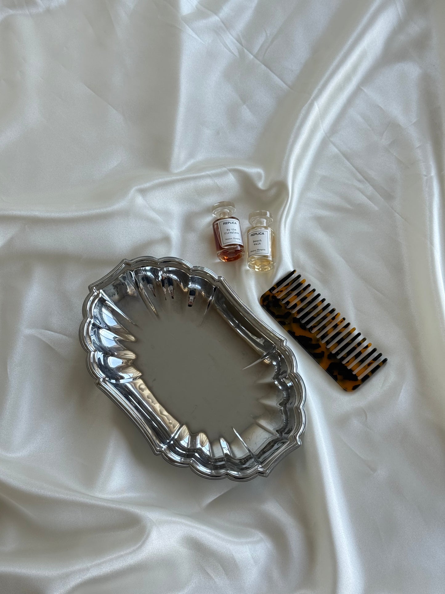 Vintage Chrome-Plated Vanity Tray