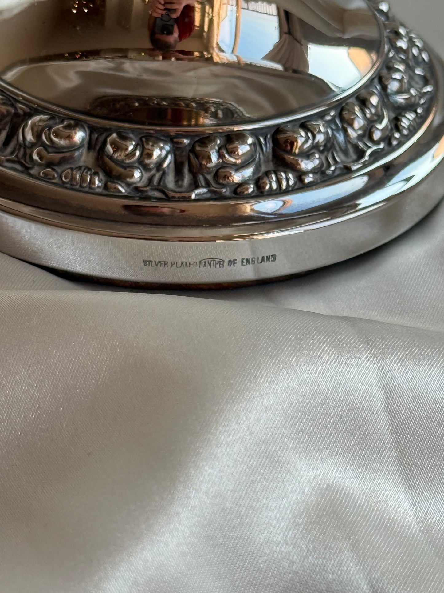 Vintage English Silver-Plated Rose Bowl / Flower Frog