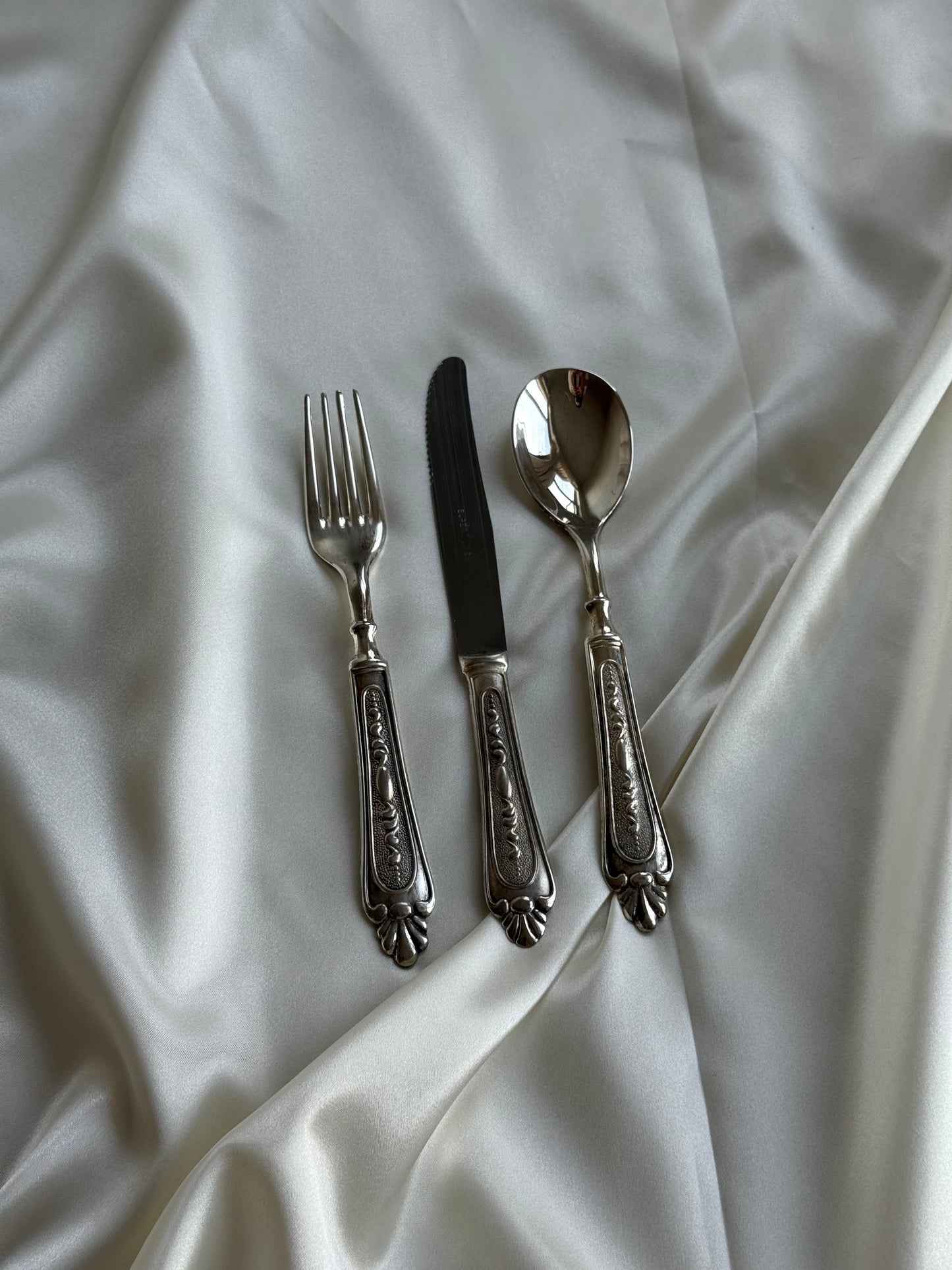 Vintage Silver-Plated Flatware Set — Made in Italy