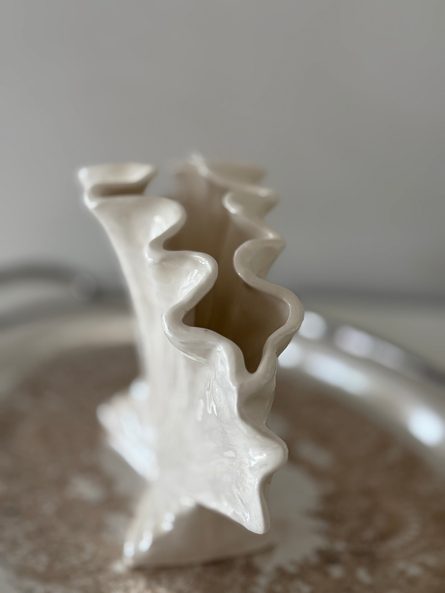 Vintage Scallop Shell Vase