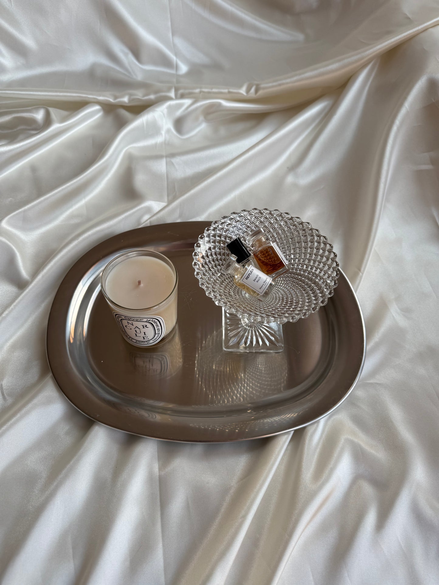 Vintage Pressed Glass Pedestal Compote