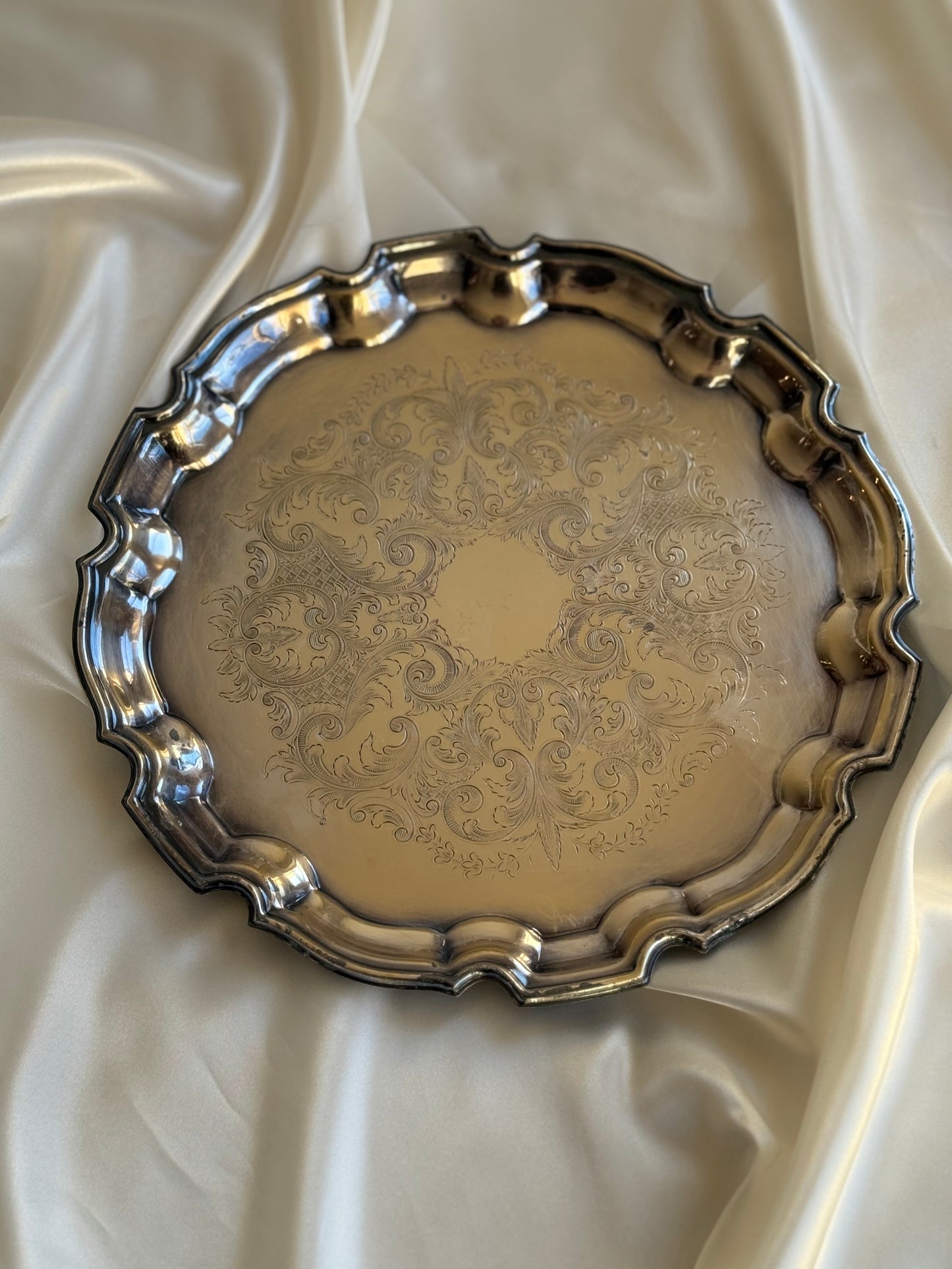 Vintage Silver Plated Serving Tray
