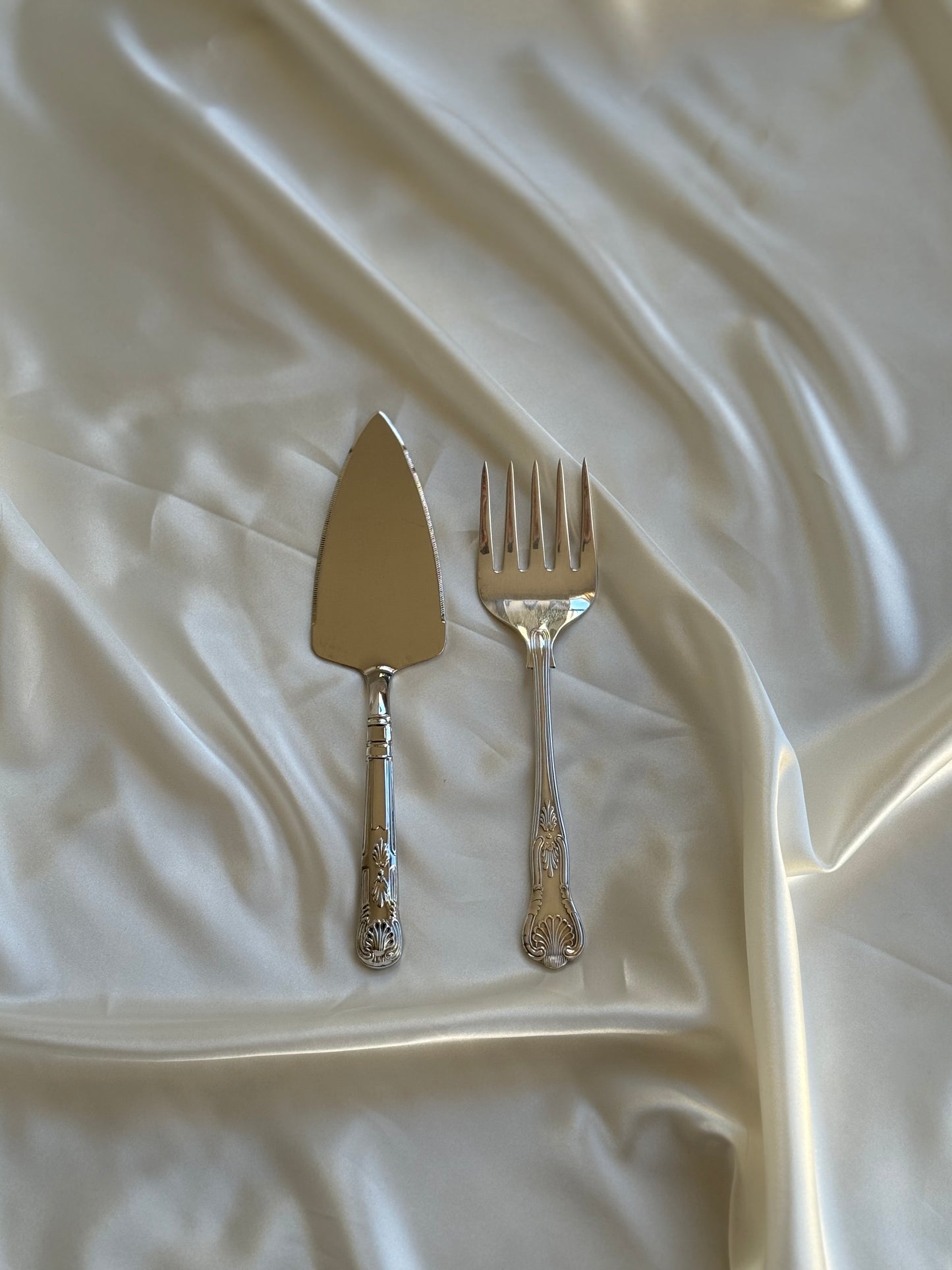 Silver-Plated Cake Server & Fork