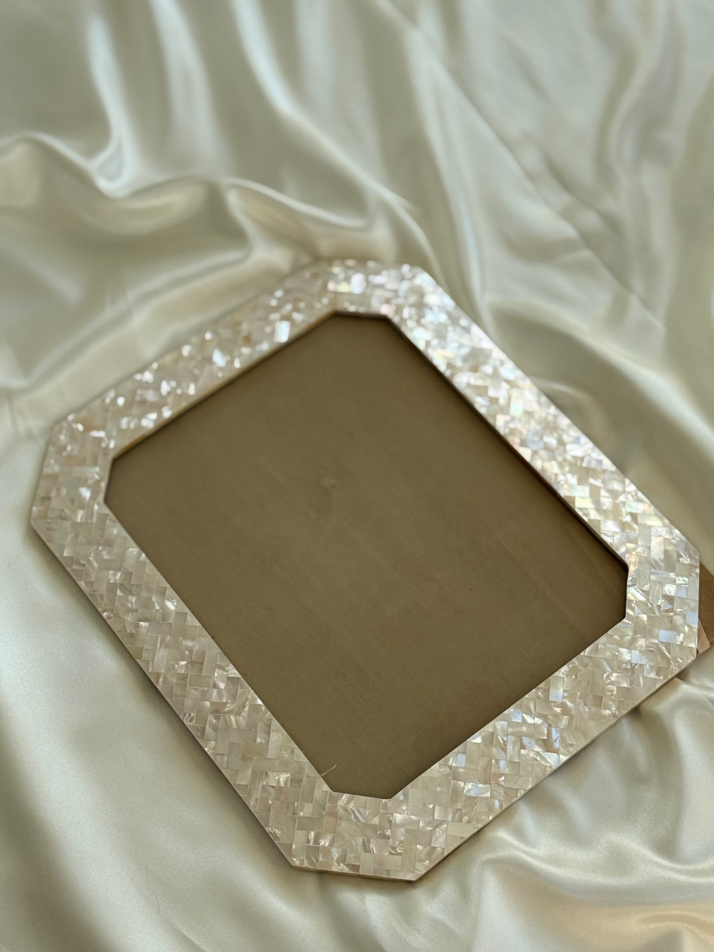 Large Vintage Mother of Pearl Picture Frame