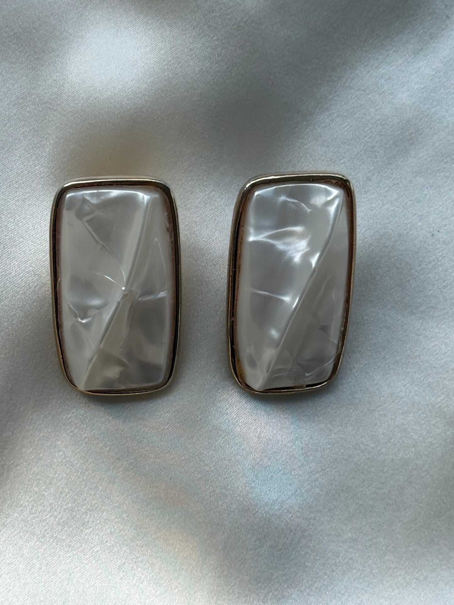 Vintage Rectangular Stud Earrings