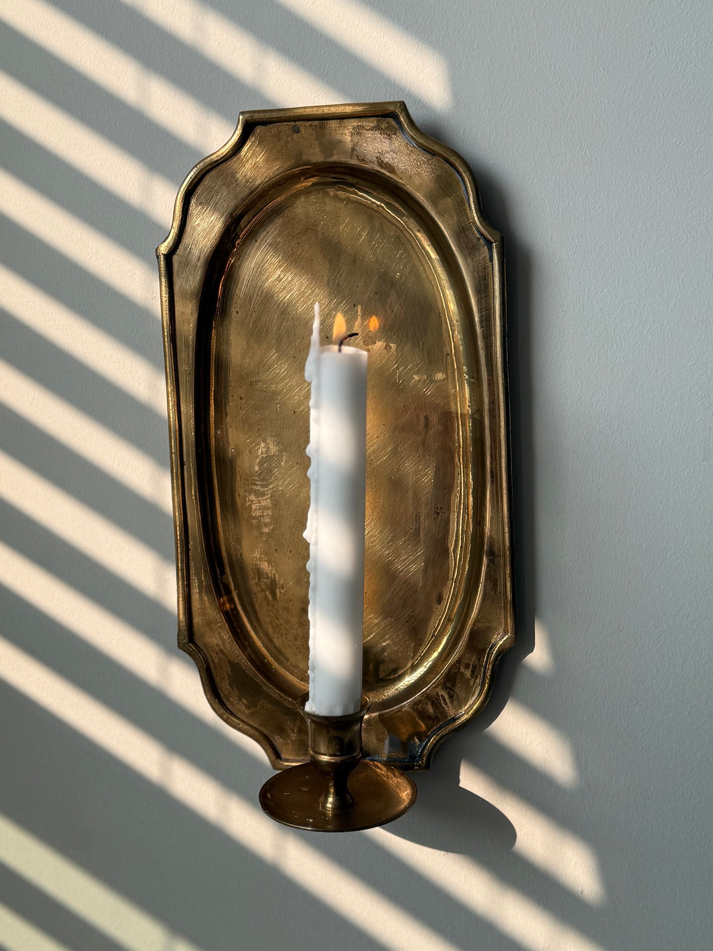 Vintage Brass Wall Candle Sconce