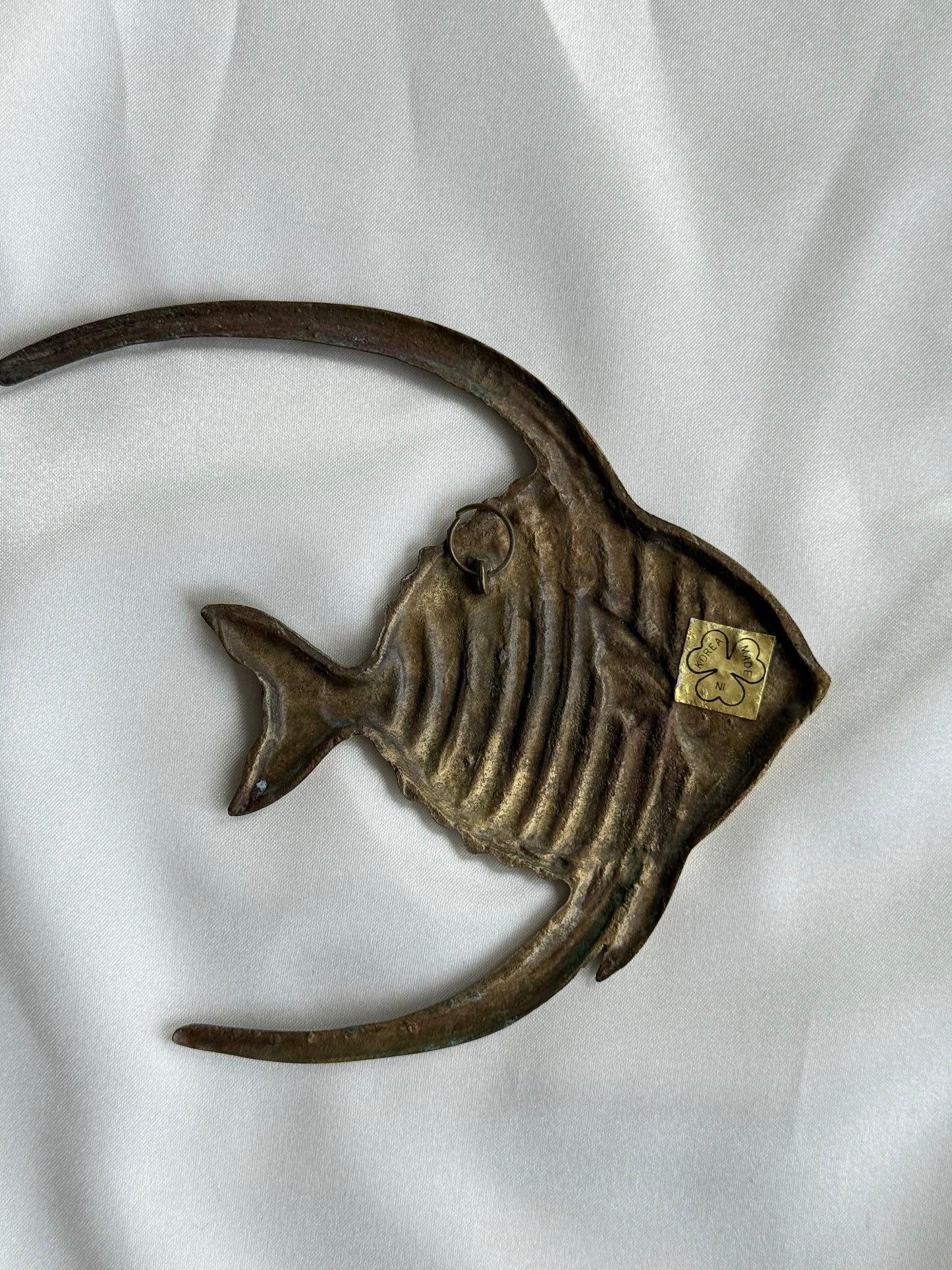 Vintage Brass Fish Wall Hanging