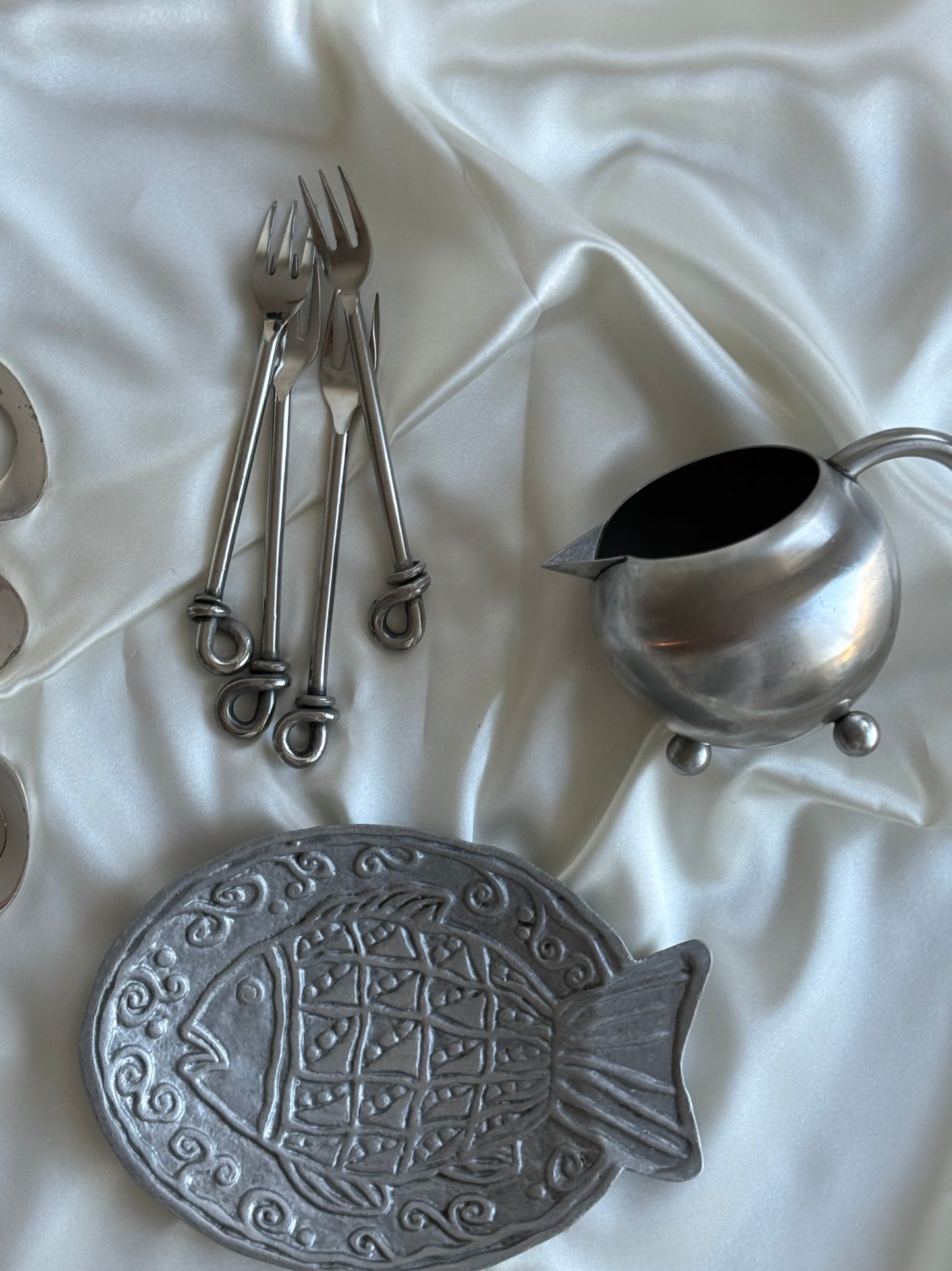 Mid Century Modern Pewter Creamer Jug