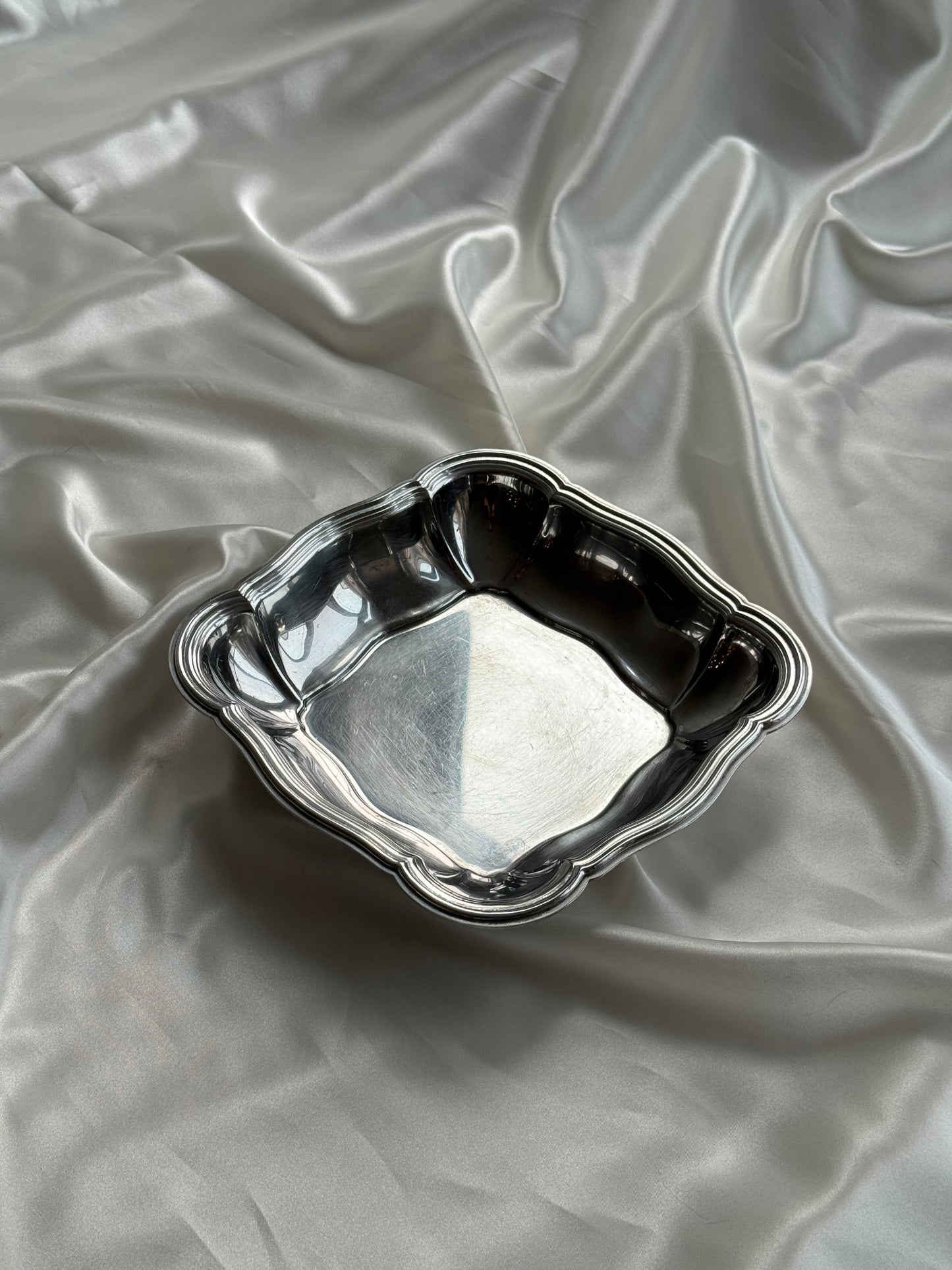 Vintage Italian Stainless Steel Serving Tray