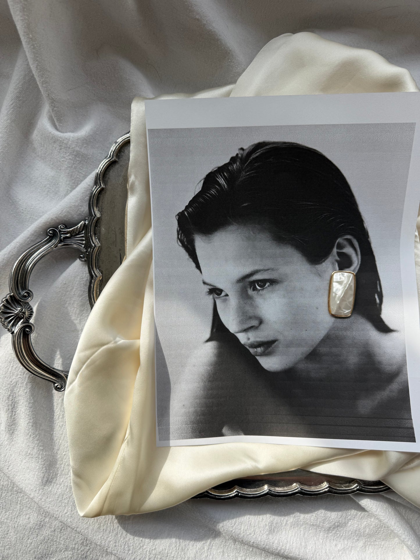Vintage Rectangular Stud Earrings