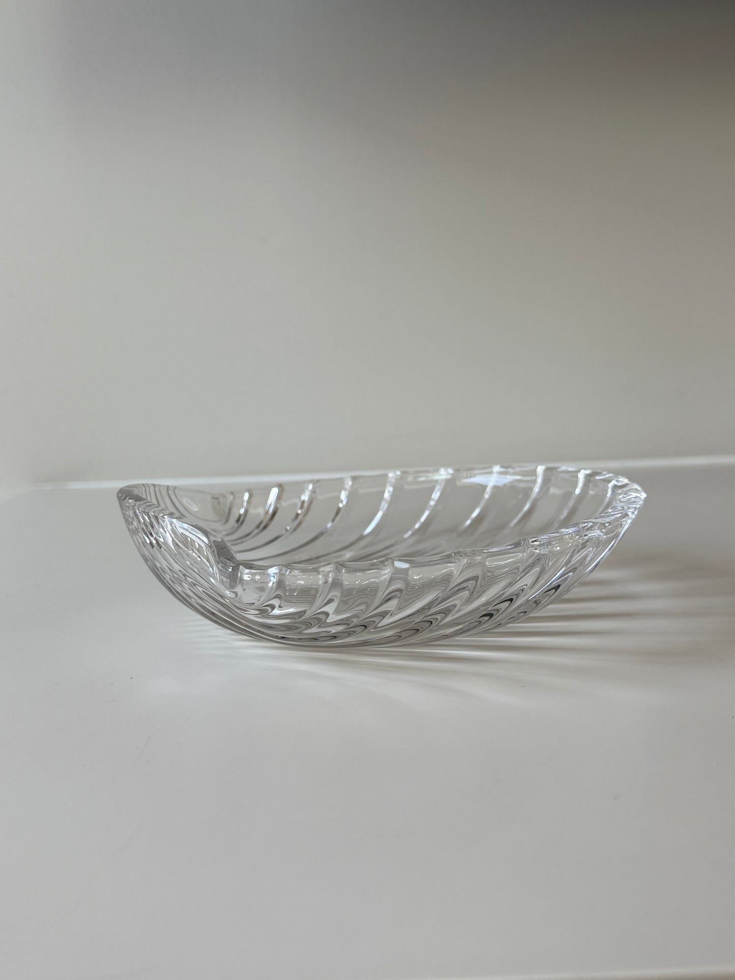 Vintage Clear Glass Scallop Shell Dish