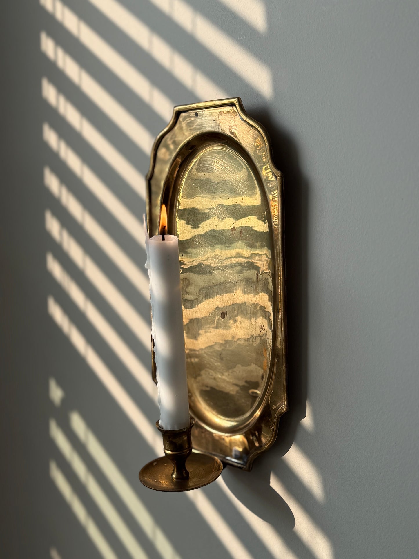 Vintage Brass Wall Candle Sconce