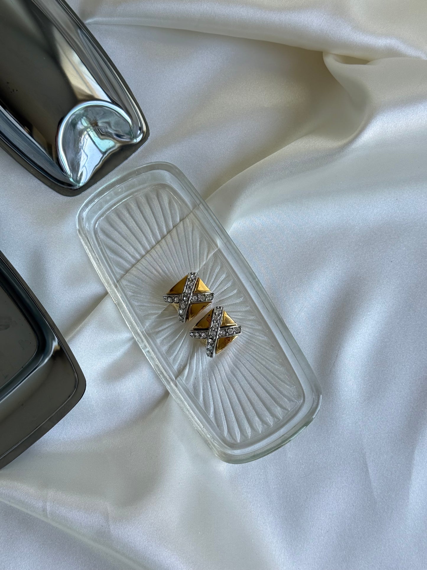 Vintage Butter Dish with Glass Insert