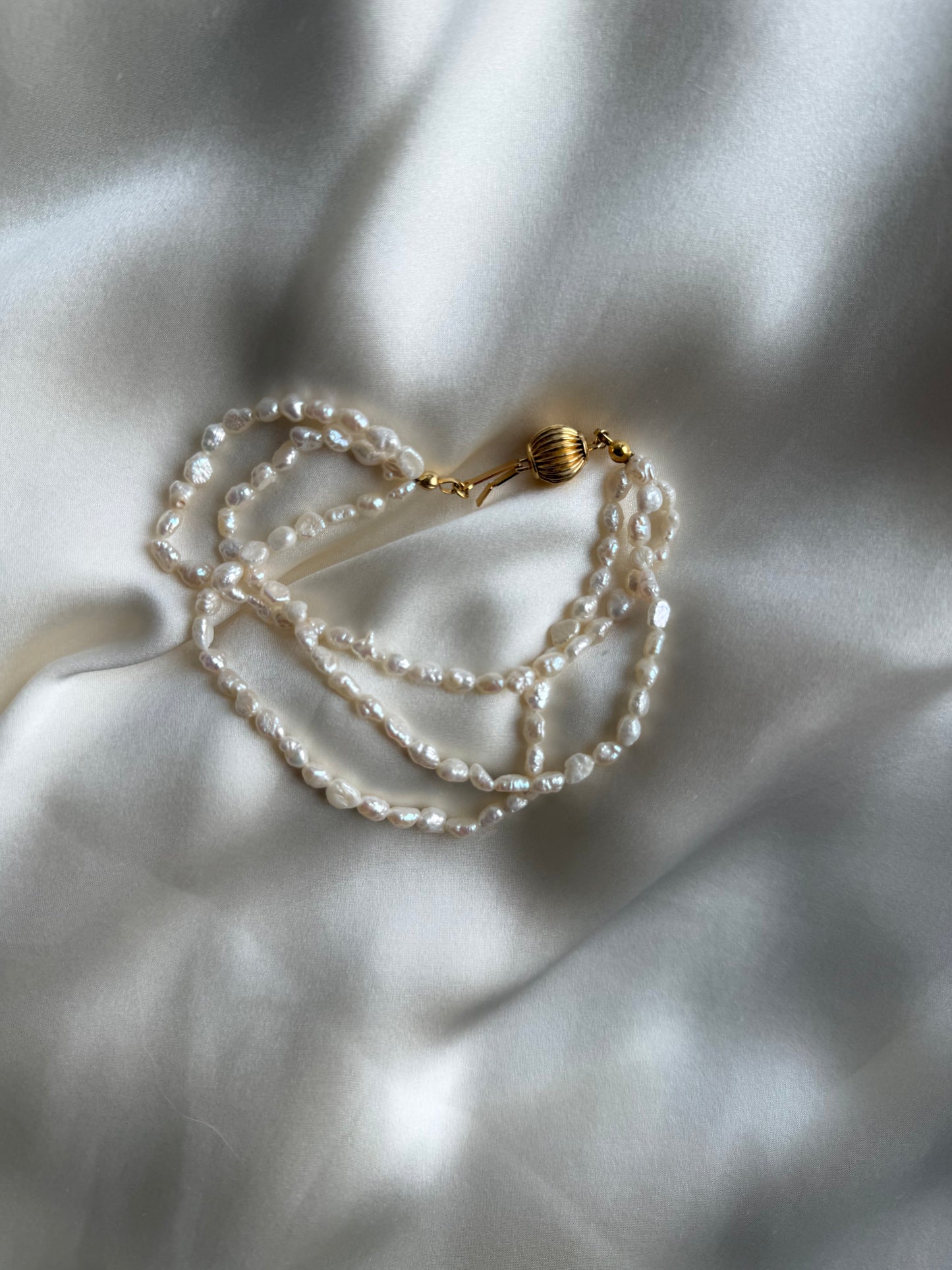 Vintage Wide Freshwater Pearl Cuff Bracelet