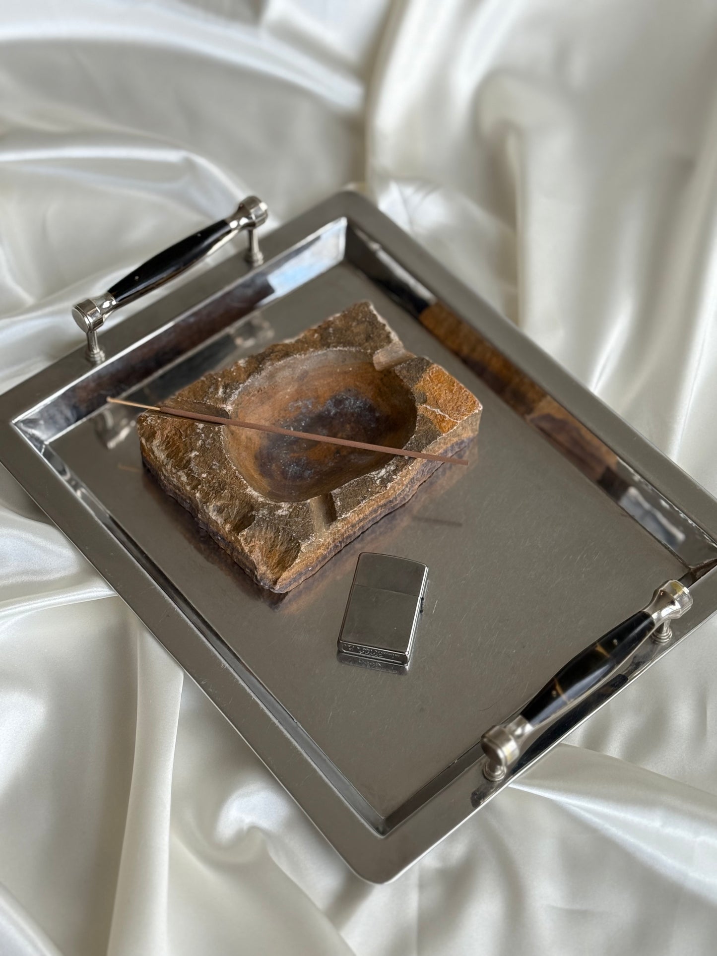 Vintage Stone Ashtray – Raw Natural Sculptural Piece