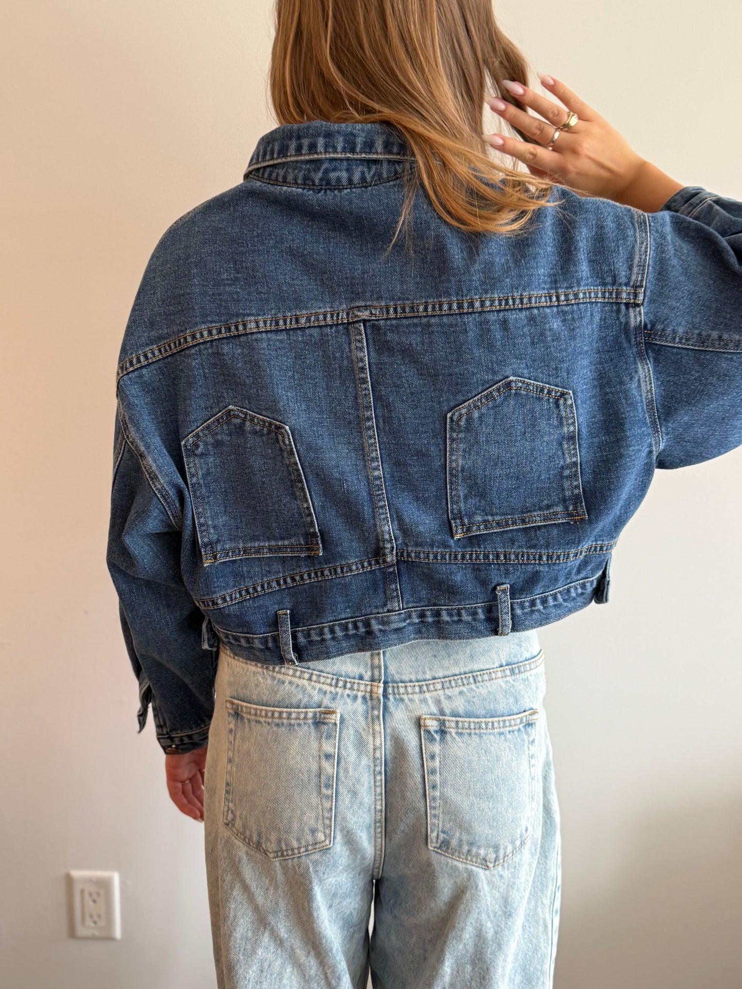 Vintage Cropped Denim Jacket