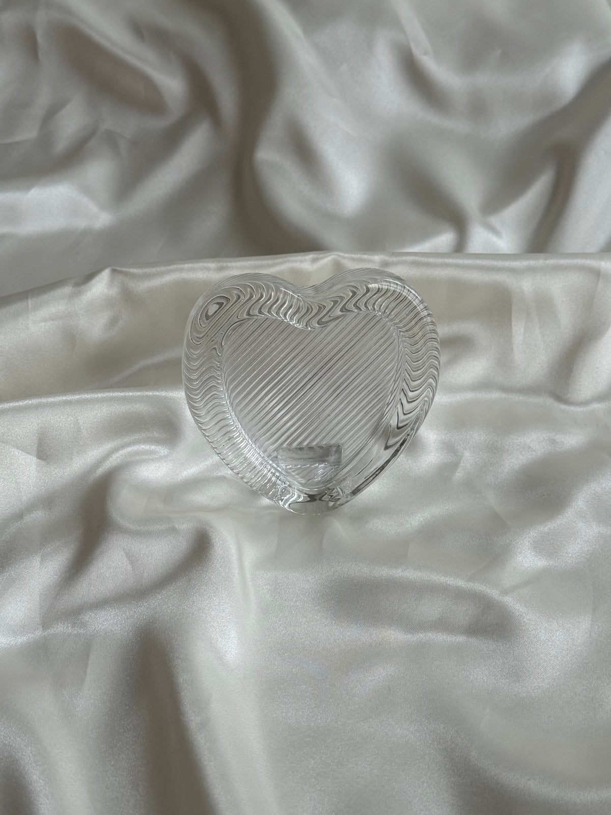 Vintage Mikasa Crystal Heart Picture Frame