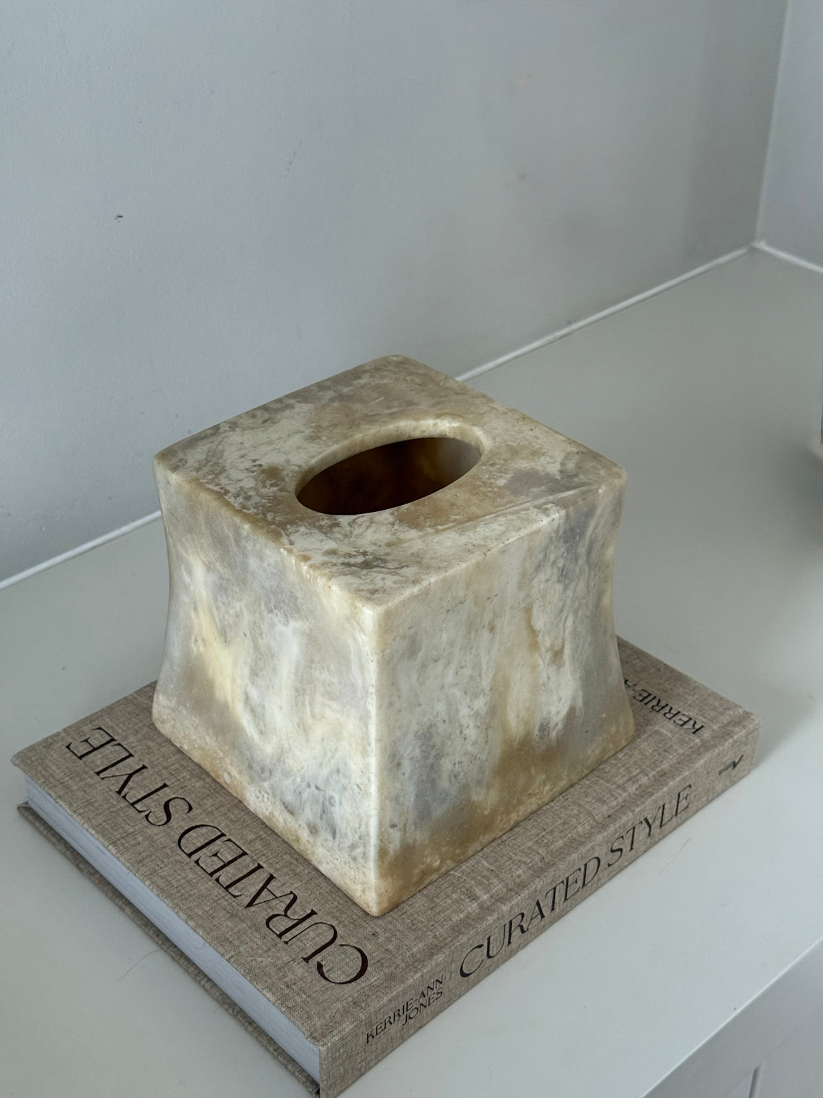 Vintage Faux Marble Tissue Box