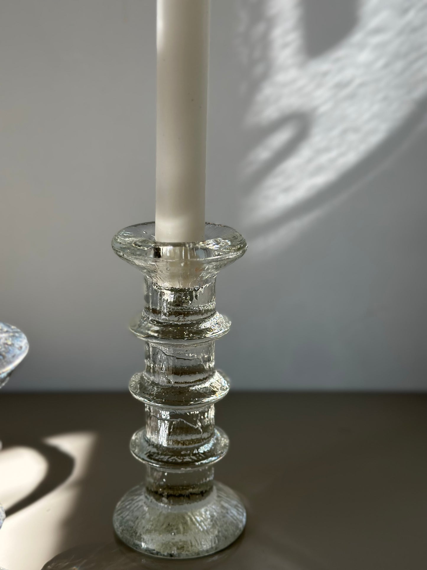 Italian glass candleholders