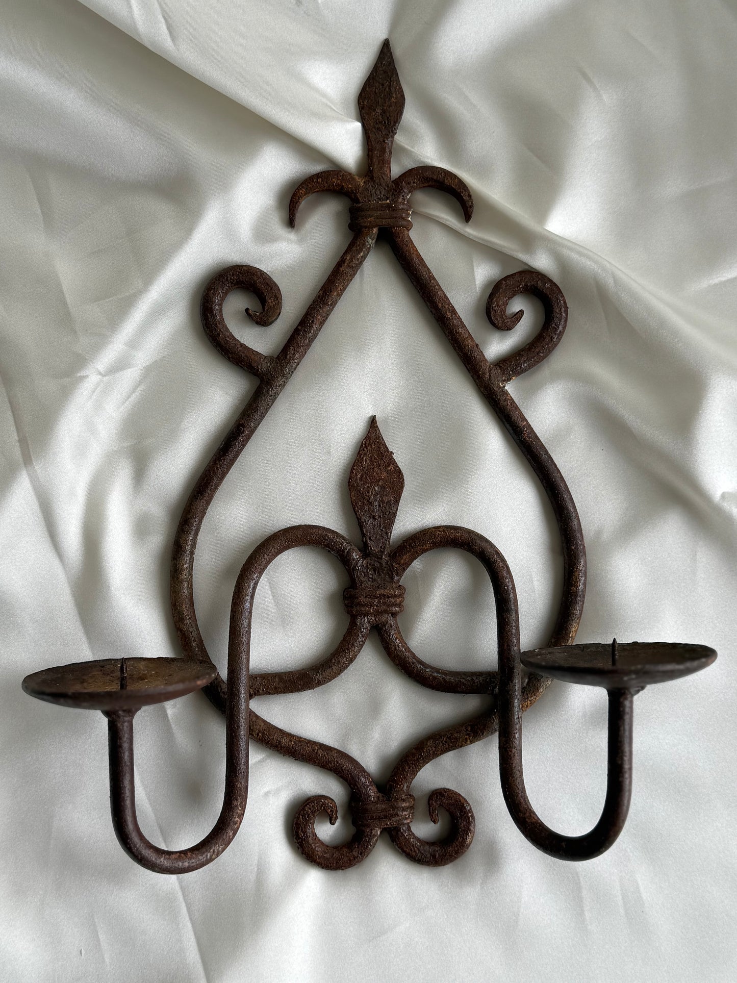 Vintage Gothic Wrought Iron Wall Sconce