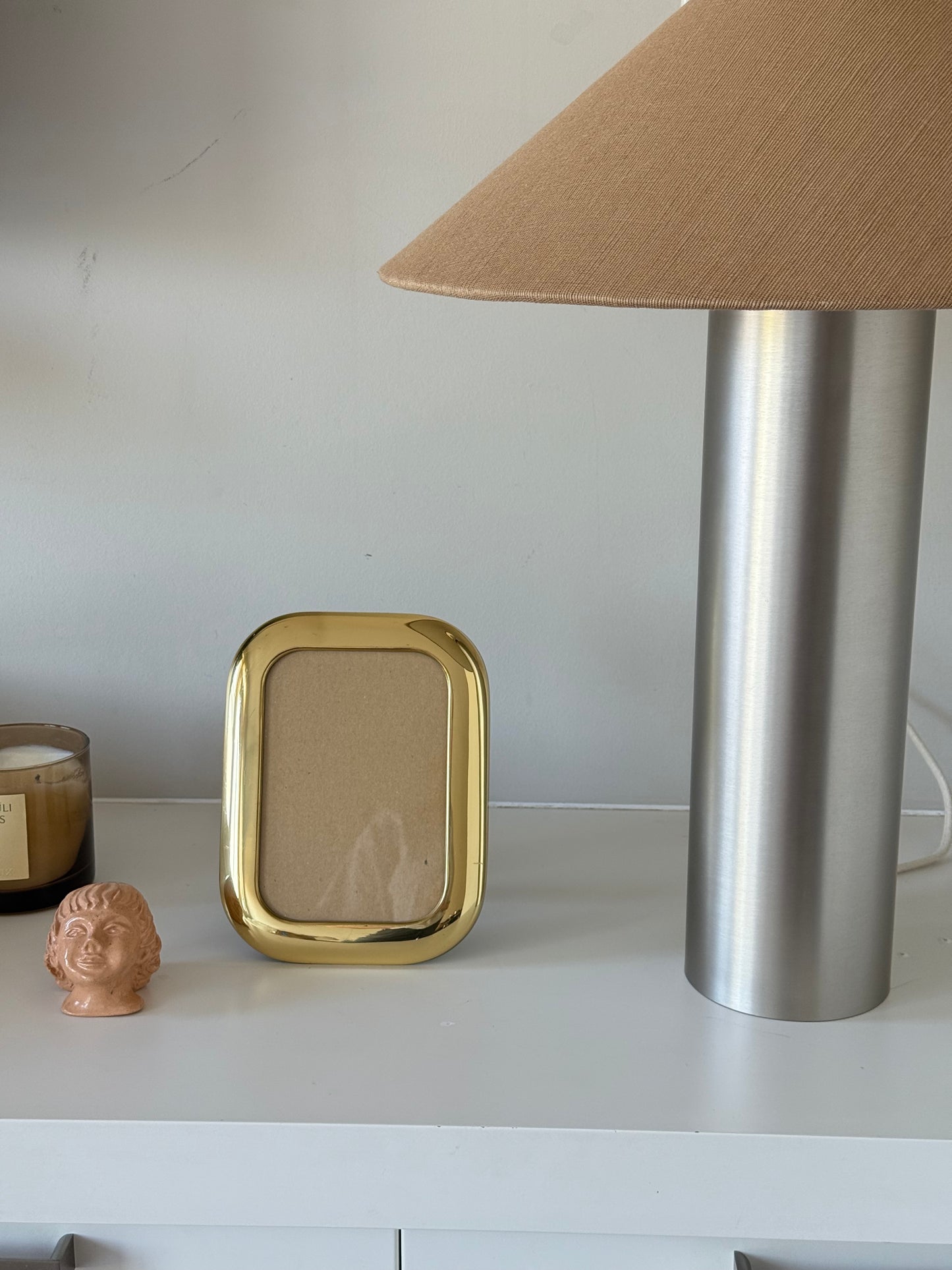 Vintage Postmodern Puffy Brass "Squircle" Frame