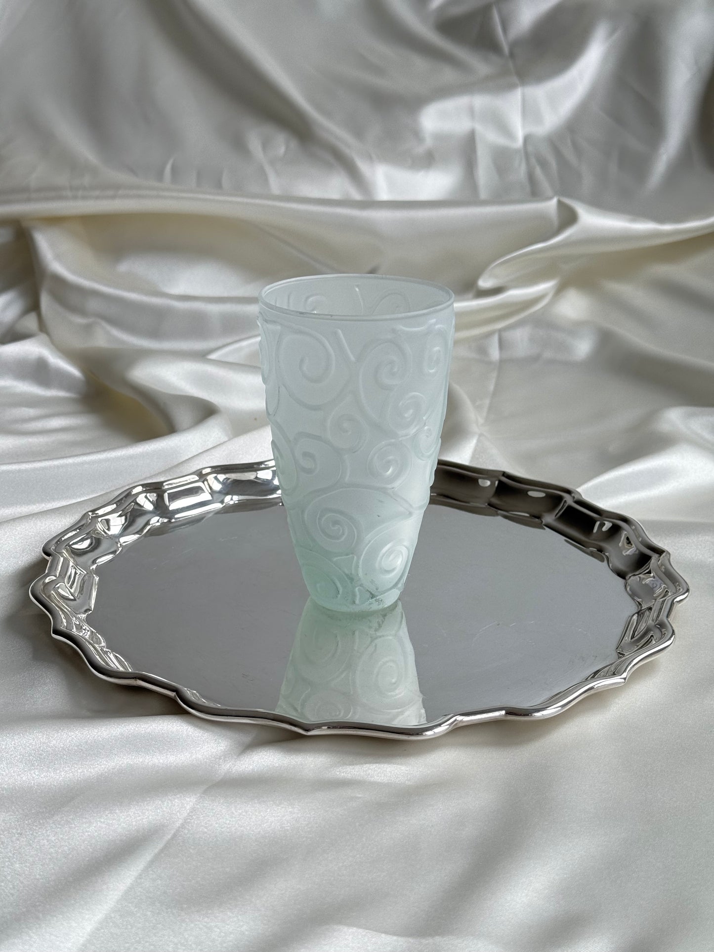 Frosted Glass Vanity Cup