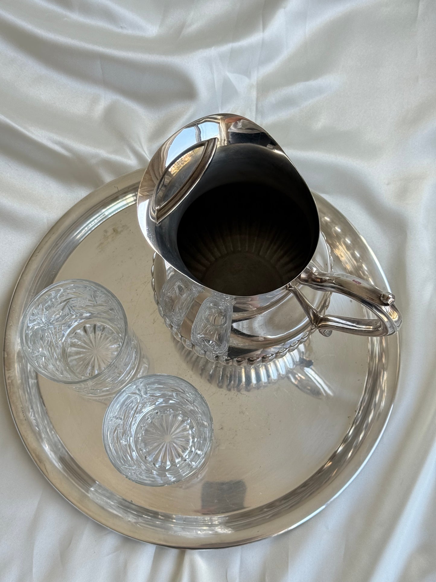 Vintage Marlboro Plate EP Brass Silver Plated Water Pitcher