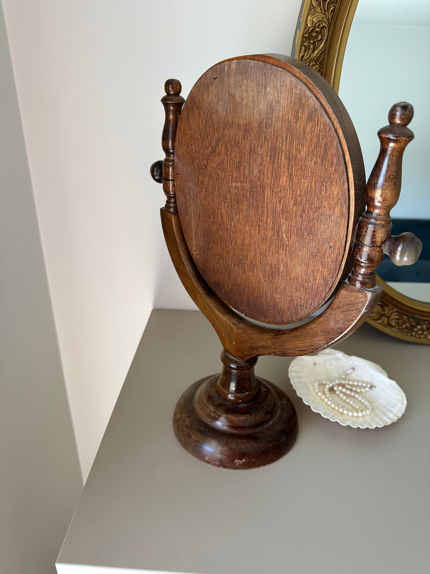 Vintage wooden mirror