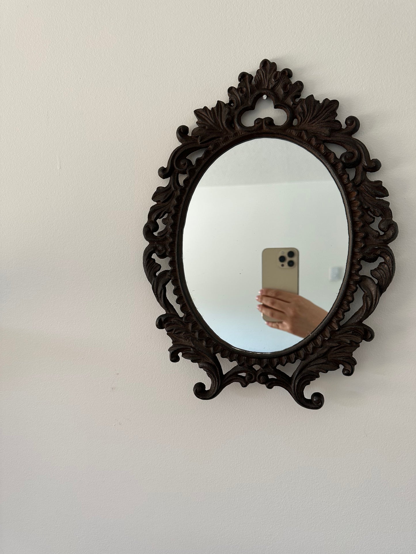 Vintage iron mirror