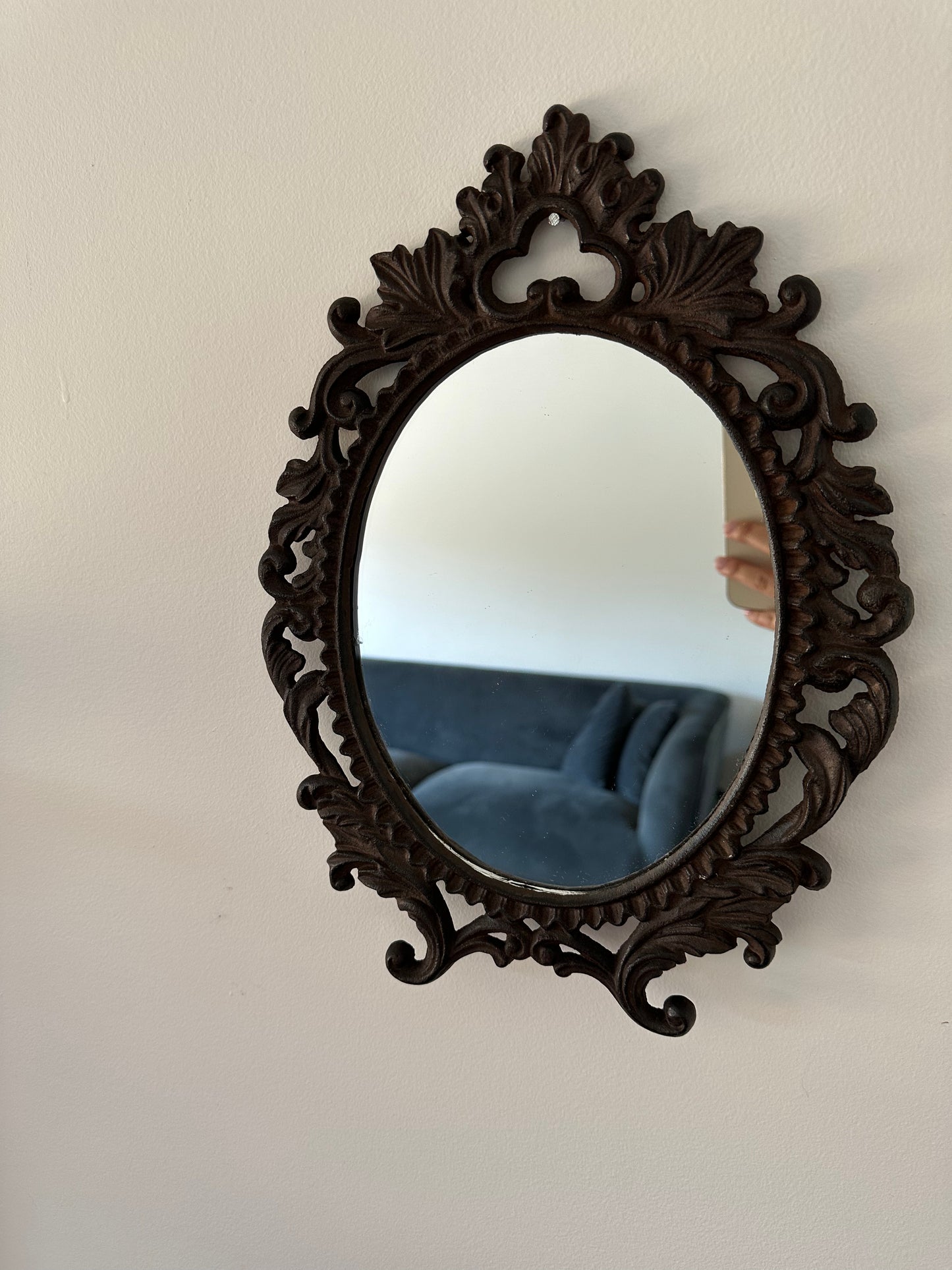 Vintage iron mirror