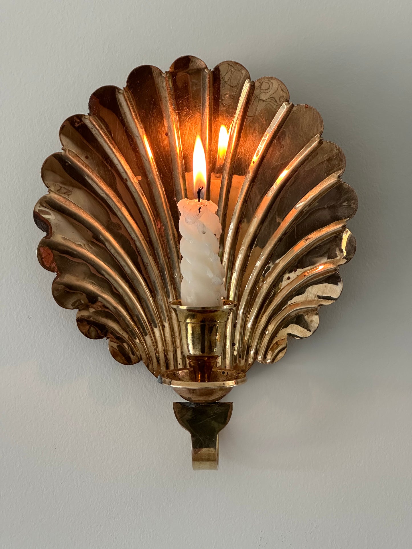 Vintage brass shell scones