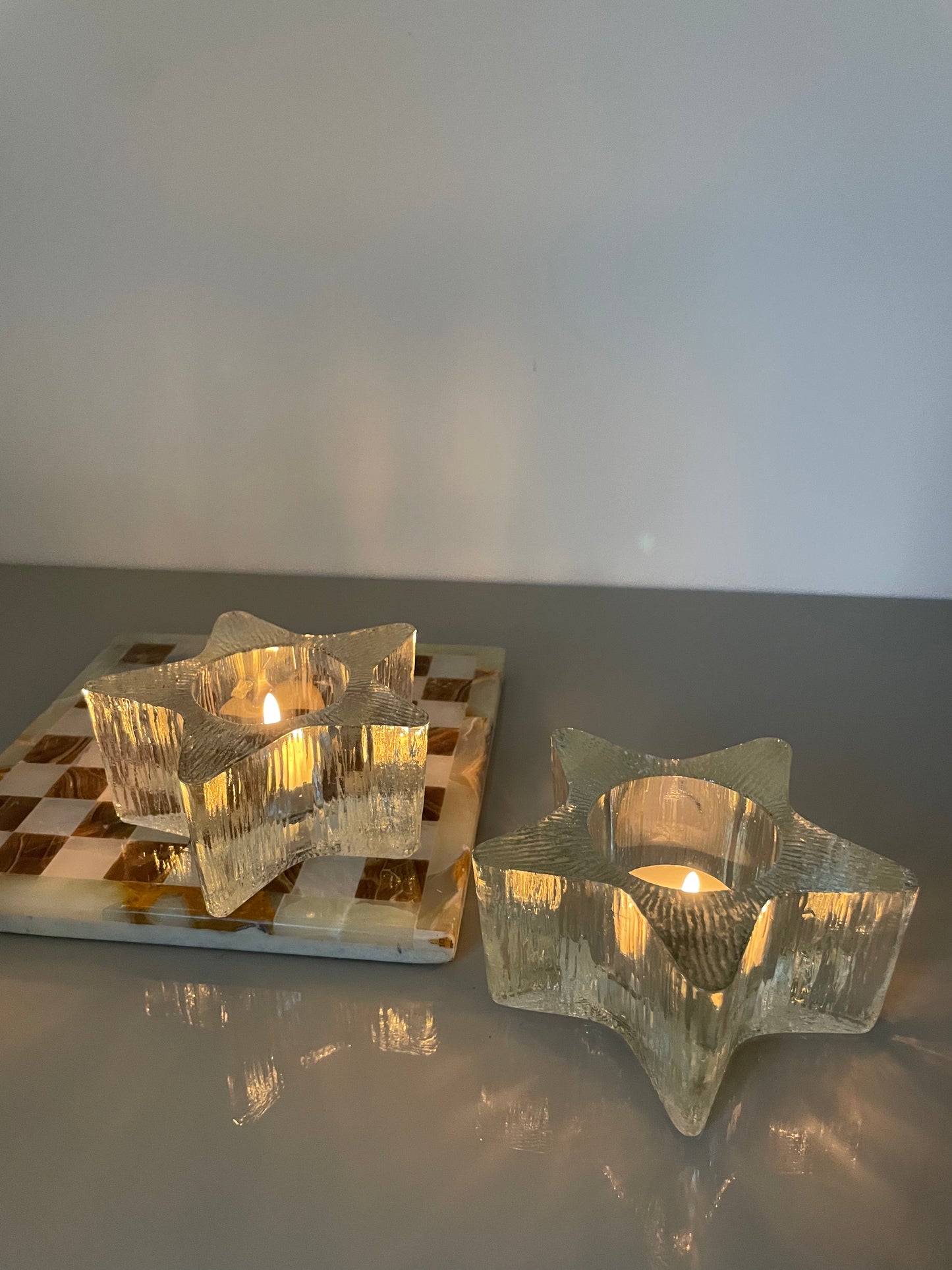 Two tealight holders