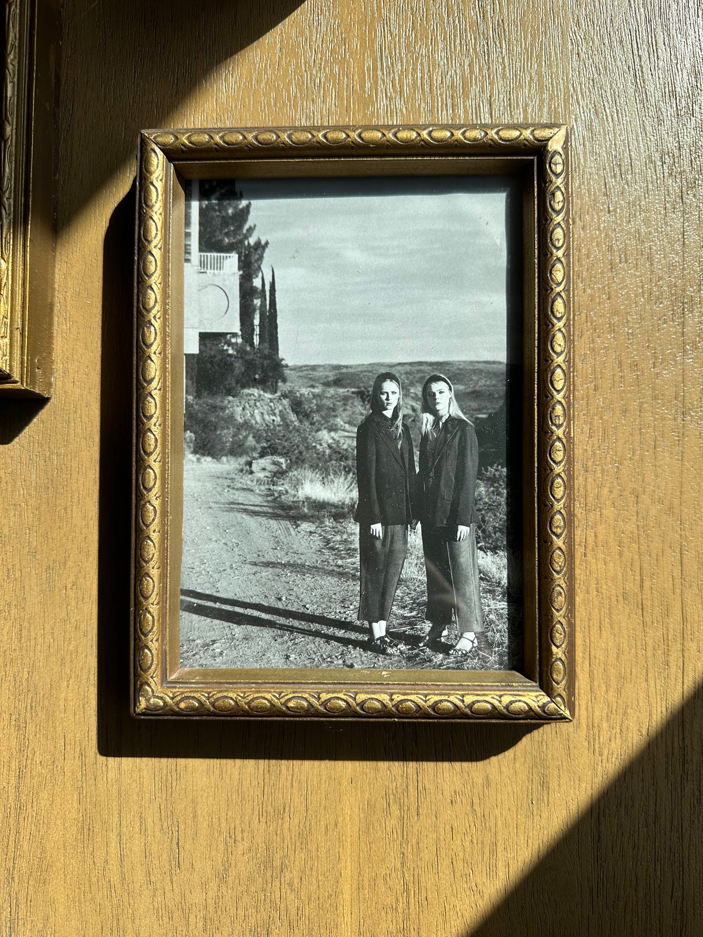 Two vintage wooden frames