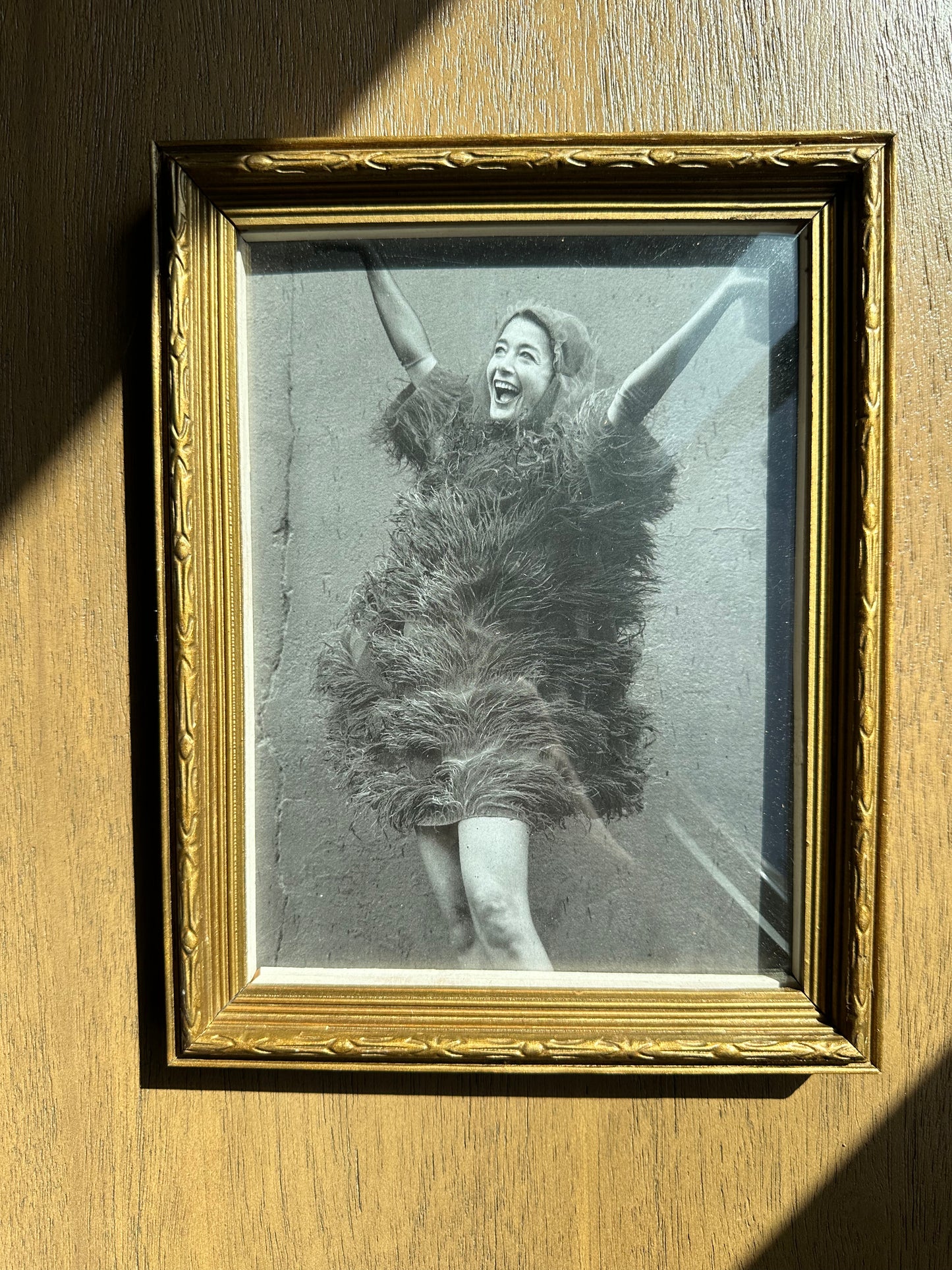 Two vintage wooden frames